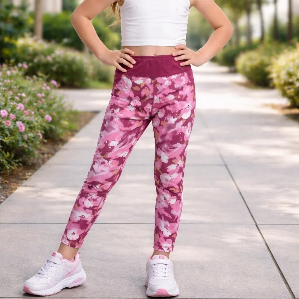 Oshkosh B'Gosh Floral Leggings Girls Size 10 Activewear Colorful